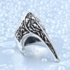 Wholesale personalized vintage jewelry steel carved armor ring