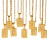 Wholesale Jewelry Sweet Letter 304 Stainless Steel Diamond Polishing Plating Inlay Cable Chain Necklace