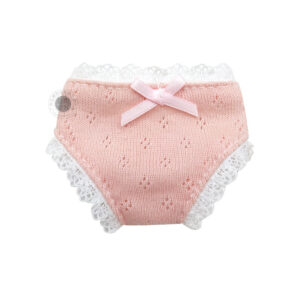 Fat body pink bow lace hollow dark flower underwear