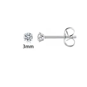 3mm Zircon Ear Studs【1 pair】