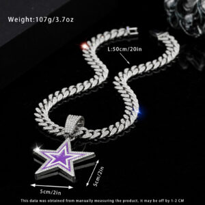 silver purple white / (pendant + chain)