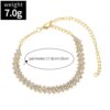 Wholesale Cross-Border Women's Simple and Fashionable Gold and Silver Personalized Shiny Diamond-Shaped Beach Anklets Versatile Foot Accessories