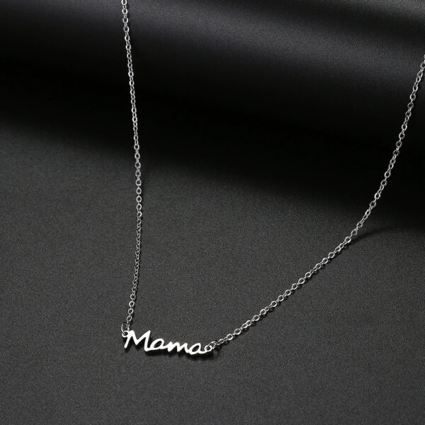 Wholesale Cross-border Mother's Day Series Mama Necklace English Letter Pendant Titanium Steel Personality Necklace Overseas Explosions Jewelry
