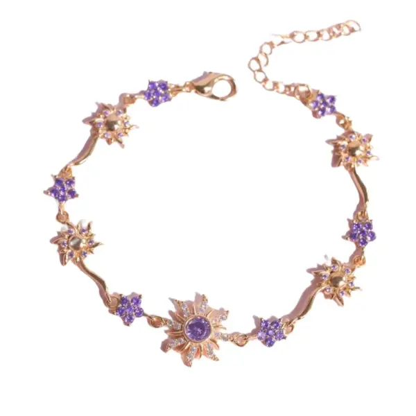 Wholesale Jewelry Vacation Classic Style Flower Copper Plating Bracelets