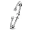 Wholesale Hip-hop Retro Color Block Titanium Steel Polishing Bangle