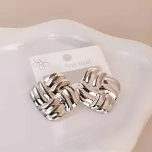 Steel Color Earrings 019 / 18k