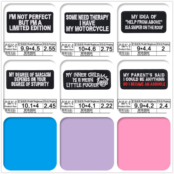 Wholesale Embroidered cloth stickers wholesale hat aessories clothing aessories stickers long English letters patch manufacturers direct st