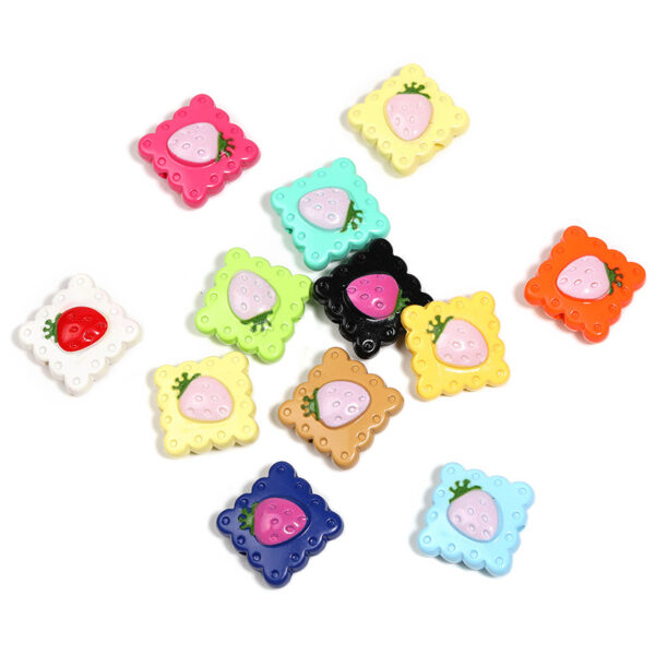 Wholesale Strawberry Bow Square Beaded String