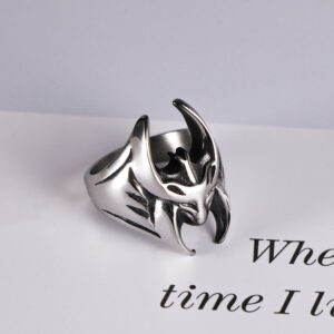 oly-4b23384655d1d251587839624b28dbdd Wholesale Cross Border Retro Batman Titanium Steel Ring Personality Hip Hop Stainless Steel Ring in stock Wholesale SA1195