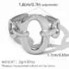 Wholesale PVD Coated Real Gold Plated 18K Gold Circle 304 Stainless Steel Casual Simple Style Waterproof Non Tarnish Adjustable Ring
