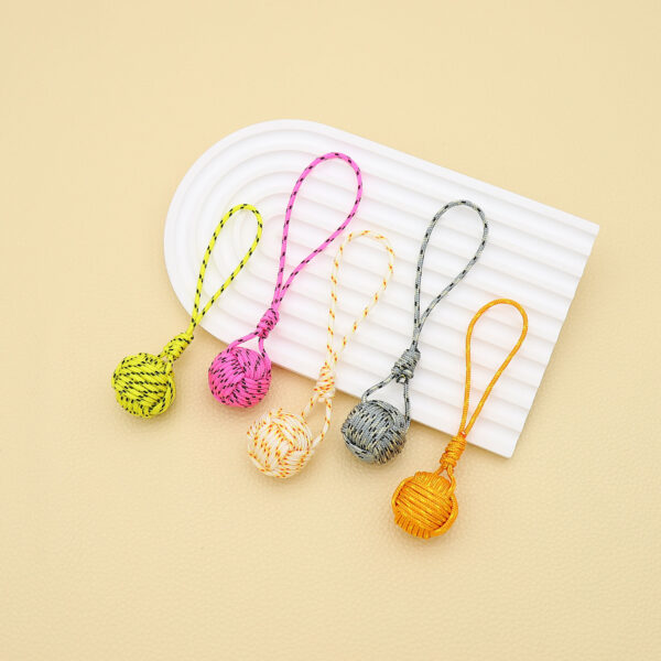 Wholesale Polyester Monkey Fist Knot Pure Hand-Woven Key Bag Hanging Ornaments