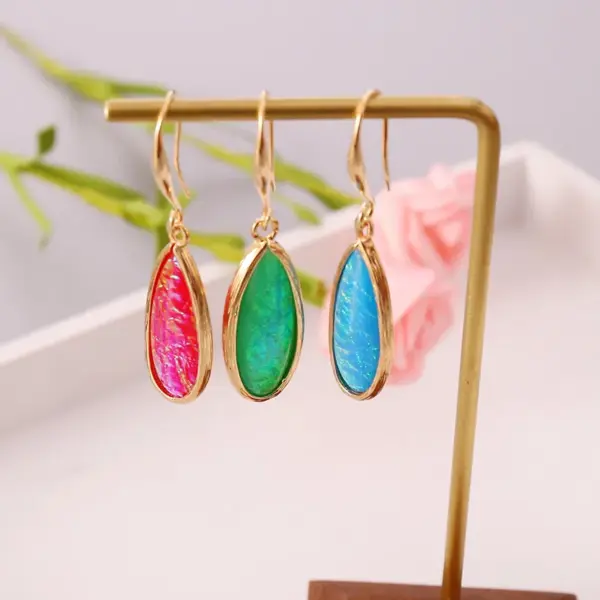Wholesale fashion water droplets gem drop earrings - Nihaojewelry
