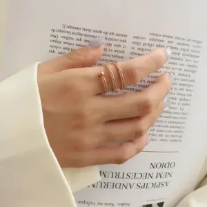 A093 Rose Gold Spring Ring / Adjustable Opening