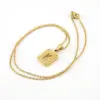 Wholesale Jewelry Fashion Letter Square 304 Stainless Steel Stainless Steel Necklaces