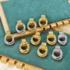 Wholesale Ion Plating (IP) 18K Gold Plated Real Gold Plated Geometric 304 Stainless Steel Casual Waterproof Non Tarnish Ear Studs