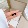 Wholesale PVD Coated Real Gold Plated Heart Shape Titanium Steel Modern Style Simple Style Waterproof Non Tarnish Ear Studs