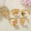 Wholesale Glam Pentagram Brass Plating Zircon Ear Clips 1 Piece