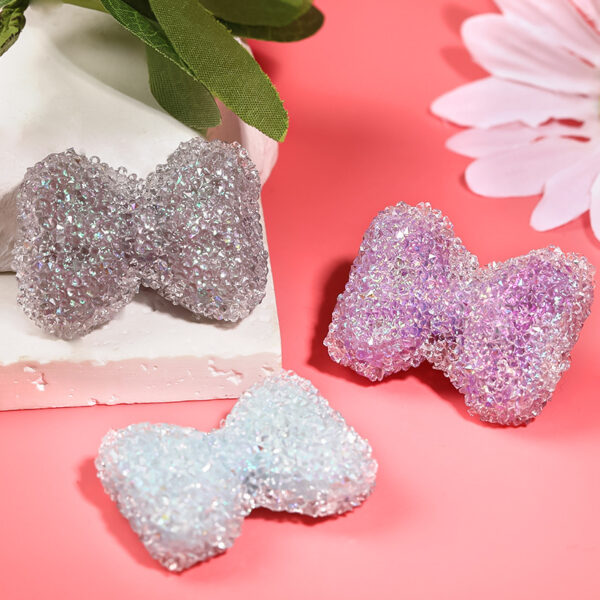 Wholesale New sparkly rhinestone bow soft candy beaded DIY beaded pen, mobile phone chain, jewelry accessories, loose beads
