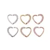 Wholesale Fashion Heart Diamond Copper Earrings