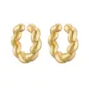 1 Pair Casual Vintage Style Twist Plating Braid Copper 18k Gold Plated Ear Cus