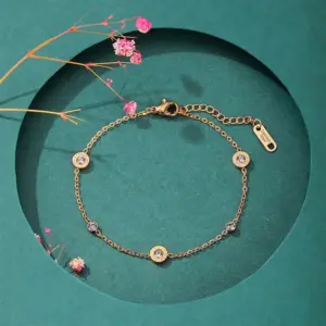 7777 Roman Double Diamond / Rose Gold