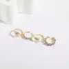 Wholesale Simple Style Devil's Eye Copper Plating Inlay Zircon 14k Gold Plated Rings