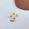 Wholesale Vacuum Plating PVD Coated Real Gold Plated 18K Gold Ball 304 Stainless Steel Simple Style Waterproof Non Tarnish Ear Studs