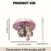 Wholesale Cute Umbrella Kitty Acrylic Earrings 2024 New Romantic Kitty Earrings for Gift