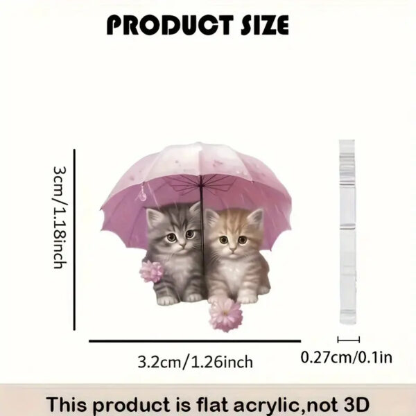 Wholesale Cute Umbrella Kitty Acrylic Earrings 2024 New Romantic Kitty Earrings for Gift