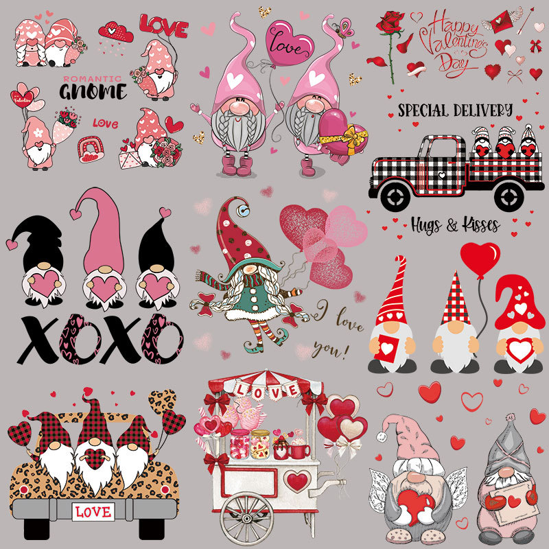 Wholesale Valentine's Day heat transfer stickers