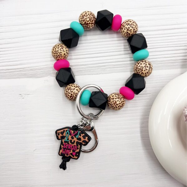 Wholesale Cartoon Silicone Nurses' Clothing Keychain Creative Pendant Bracelet Key Ring