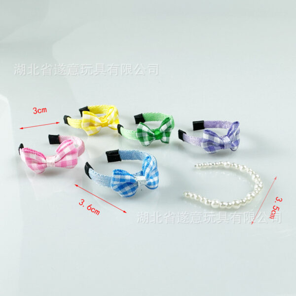 Wholesale 1:12 dollhouse dollhouse Accessories ob11 Handmade diy Dressing Scene Headband Hairband Pearl Hairpin