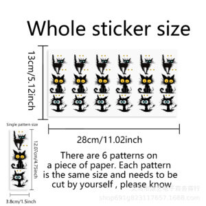 I am a good cat series transparent crystal marker pen waterproof sticker -4