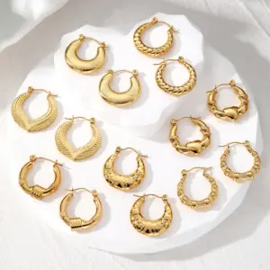 Wholesale 1 Pair Vintage Style Simple Style Classic Style Heart Shape Solid Color Butterfly Plating 201 Stainless Steel Earrings