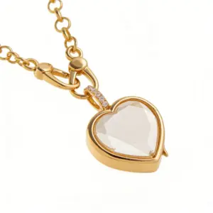 Heart Transparent Photo Box Necklace