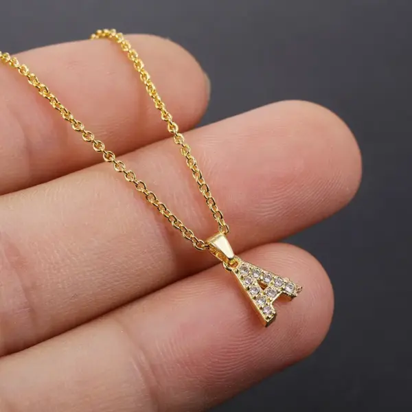 Letter Copper Brass Fashion Brass Necklace