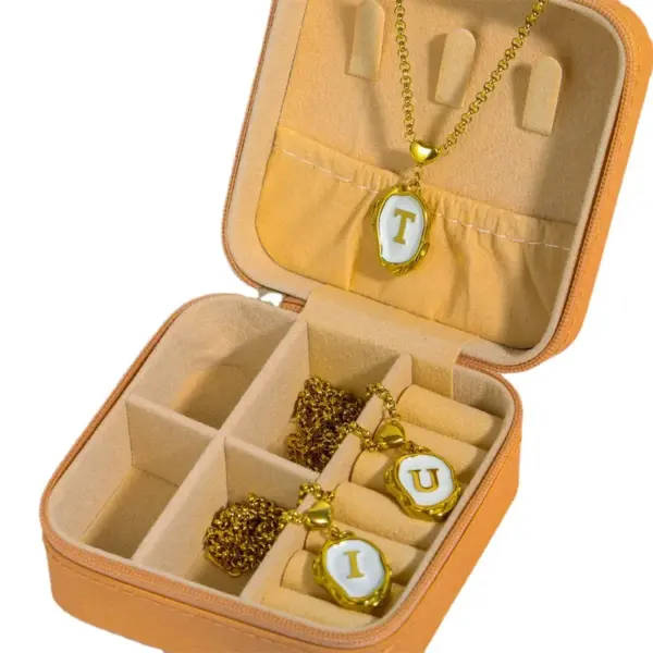 201 Stainless Steel 304 Stainless Steel Enamel Fashion Plating Letter Pendant Necklace