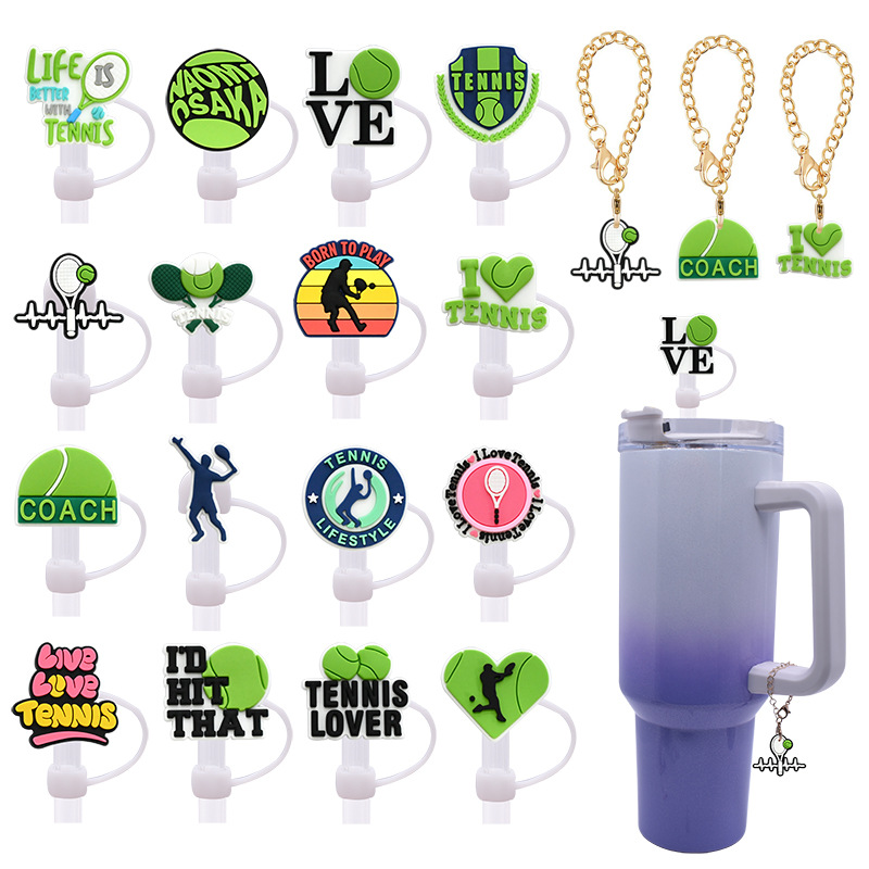 Wholesale Random 10MM Tennis Srts Dust Plug Straw Aessories