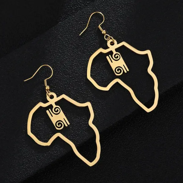 Water Plating 18K Gold Plated Geometric 201 Stainless Steel Fashion Earrings