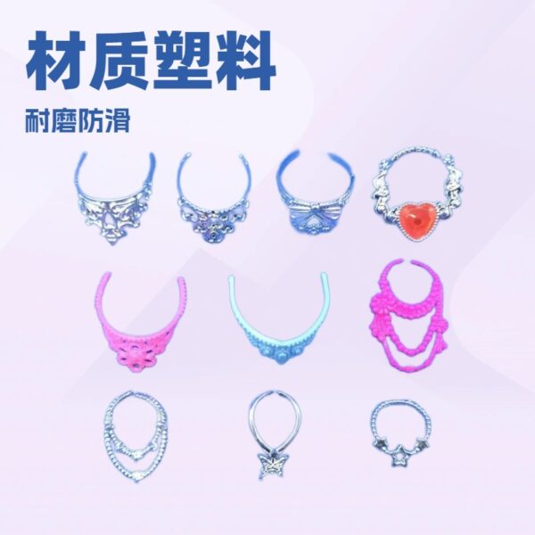 Wholesale 10-Piece Set of 11-Inch 30cm Doll Necklace Doll Accessories
