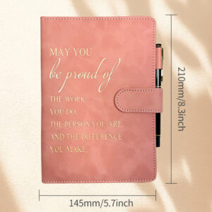 Hemming button pink (book + pen)