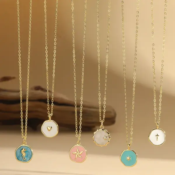 oly-4b8f7a234b5de7b5d2d0e17ad45c361e Wholesale Copper 14K Gold Plated Starfish Pendant Necklace