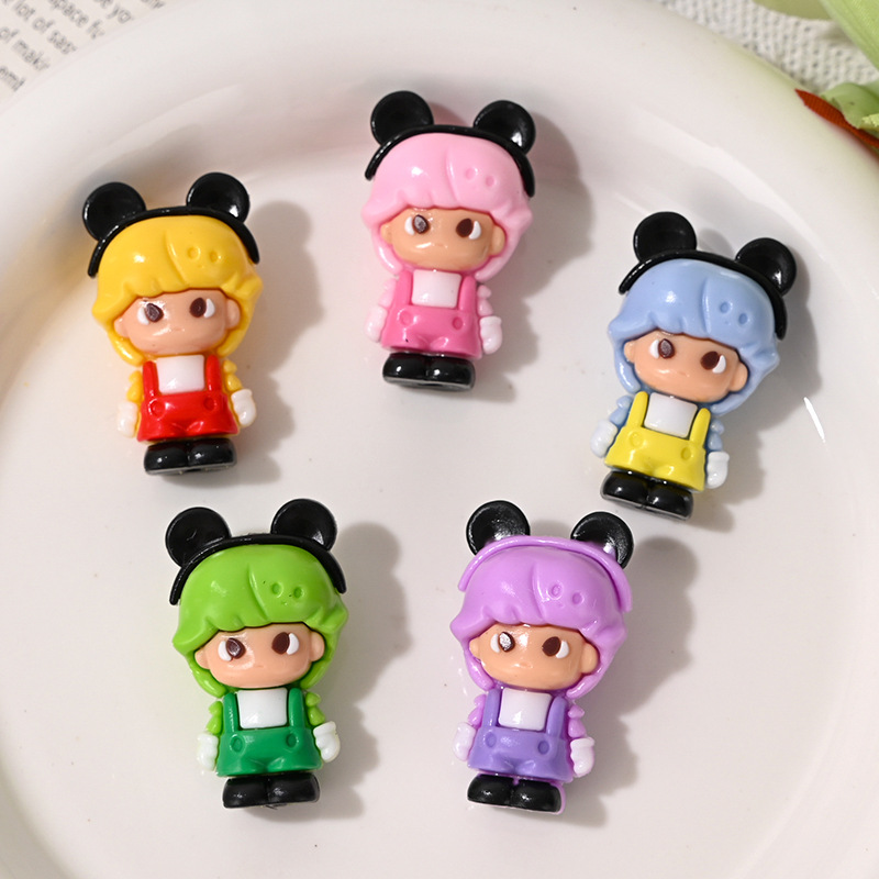 Wholesale Colorful cartoon cute character rubber beads