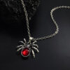 Wholesale Gothic Dark Spider Pendant Necklace Ins European and American Style Distinctive Long Spider Clavicle Chain Halloween Woolen Chain