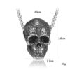 Wholesale Retro Hip Hop Stainless Steel Skull Necklace Women Men's Domineering Skull Pendant Necklace Bohemian Style Jewelry