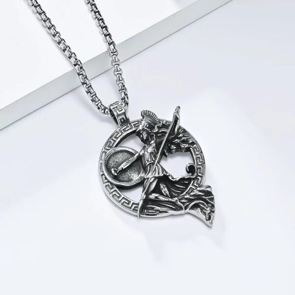 Wholesale Retro Cross Border Retro Greek Goddess Roman Mythical Warrior Fashion Personality Handsome Trendy Men's Hip Hop Pendant