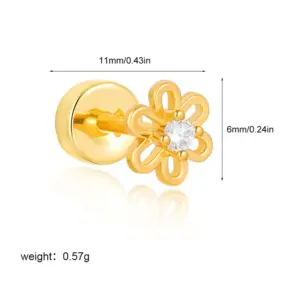 Golden Zircon Flower