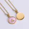 Wholesale PVD Coated 18K Gold Plated Letter 304 Stainless Steel Fashion Waterproof Non Tarnish 304 Stainless Steel Pendant Necklace