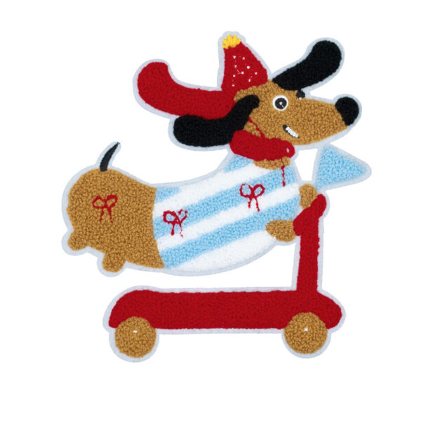 Wholesale Cartoon Puppy Towel Embroidered Cloth Patch Computer Embroidered Clothing Decorative Patch Chhenille Patch Animal Patch Patch