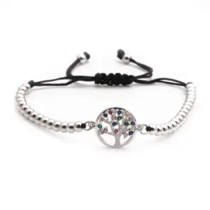 B0107 White Gold Color Lucky Tree